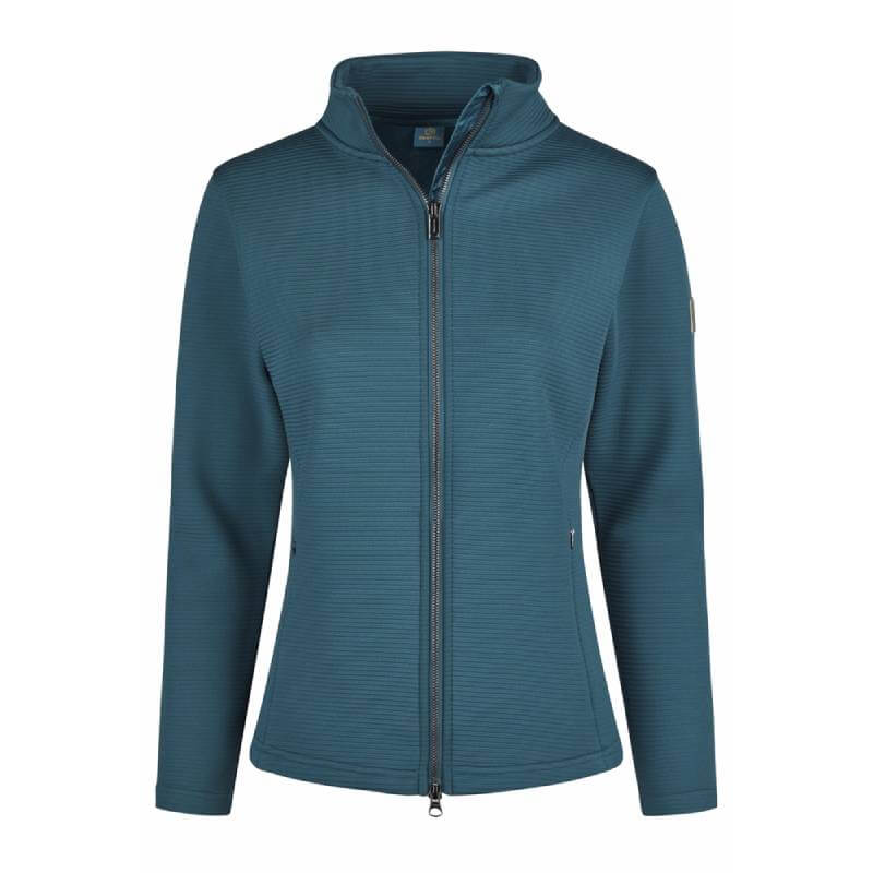 Eskadron Heritage Zip-Shirt Vintage Green with long sleeves and high collar on a white background.