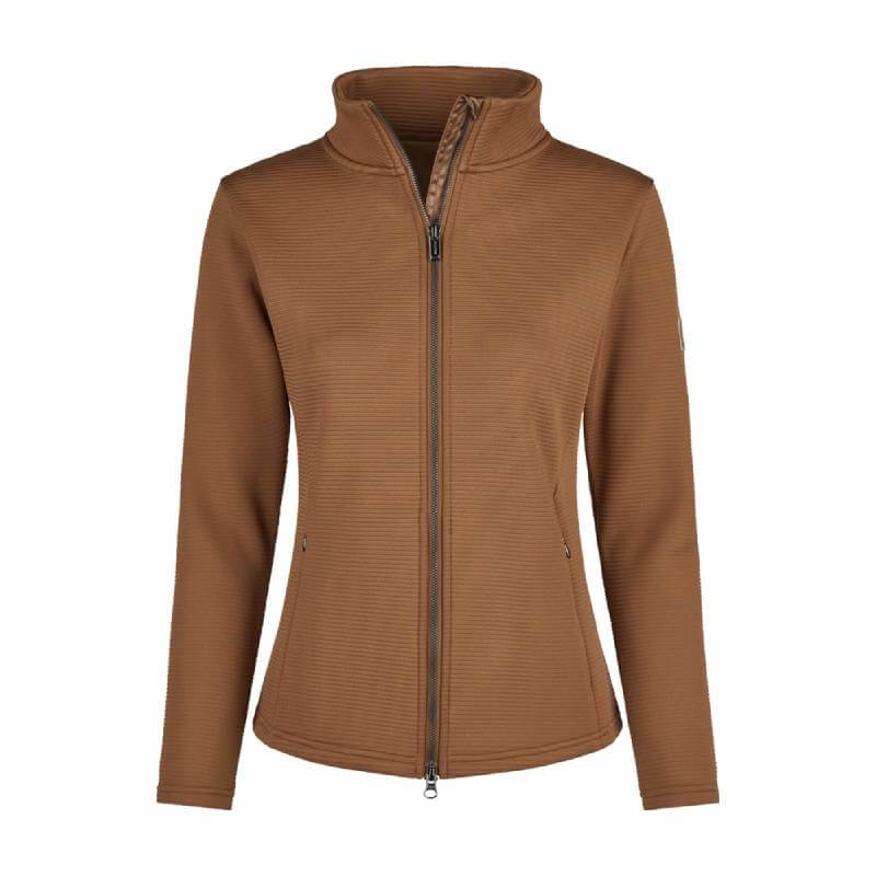 Eskadron Heritage Zip-Shirt Almond with ribbed structure, long sleeves, and a high collar.
