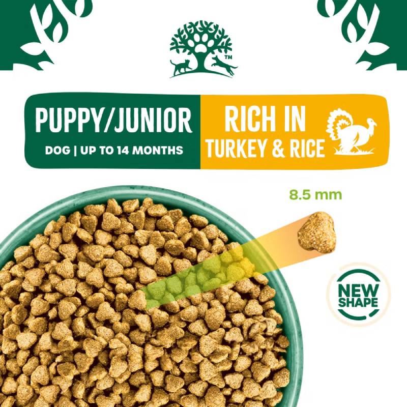 James Wellbeloved Puppy Turkey And Rice hypoallergenic food for dogs up to 14 months.