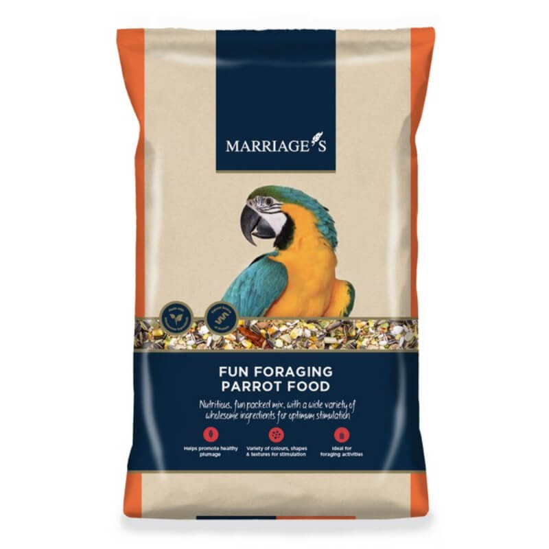 Marriages Fun Foraging Parrot Food: wholesome ingredients and natural protein for parrots.