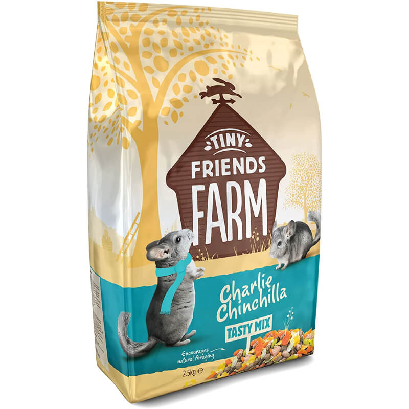 Supreme Petfoods Charlie Chinchilla, a complete diet for chinchillas with cute illustrations.