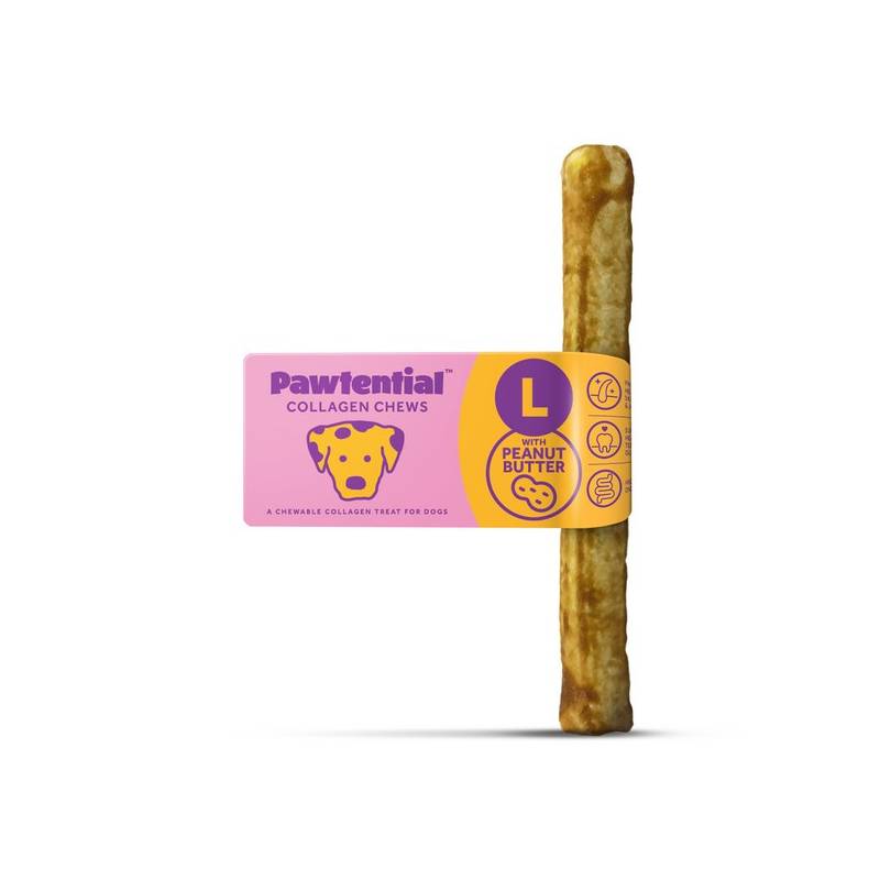 Pawtential Collagen Dog Chew Large: rawhide alternative chew for dogs.