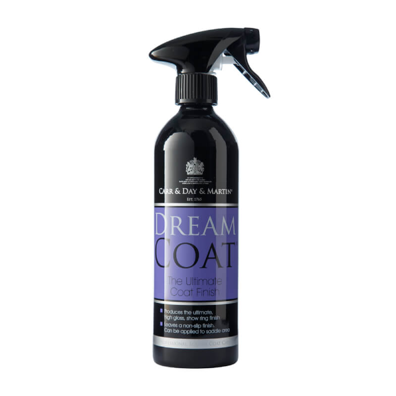 Carr Day Martin Canter Dreamcoat: non-greasy spray for a high-gloss horse coat finish.