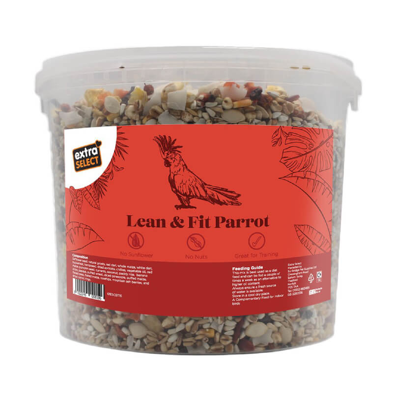 Extra Select Lean & Fit Parrot Food Bucket 3Ltr