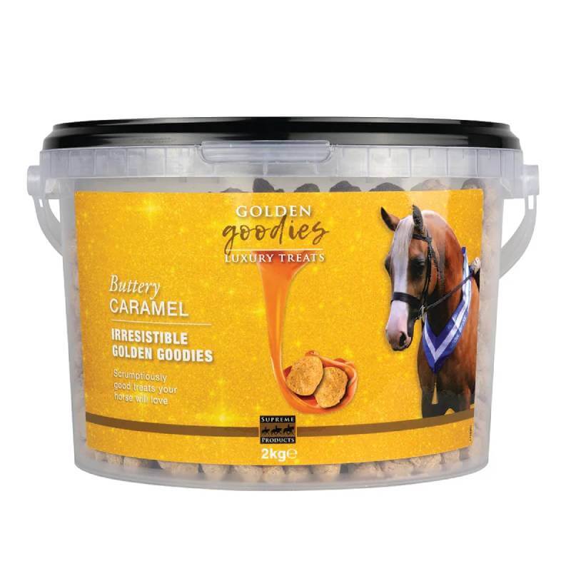 Supreme Products Buttery Caramel Golden Goodies 2kg—ideal tasty training reward for horses.
