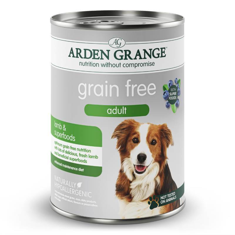 Arden Grange Grain Free Adult Dog Lamb & Superfoods 395g, hypoallergenic recipe.