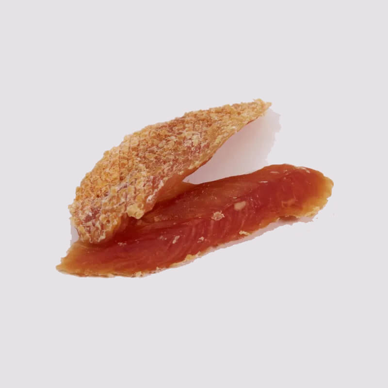 Tasty and Meaty Chewy Chicken Fillets for Dogs 320g shown on a plain white background.