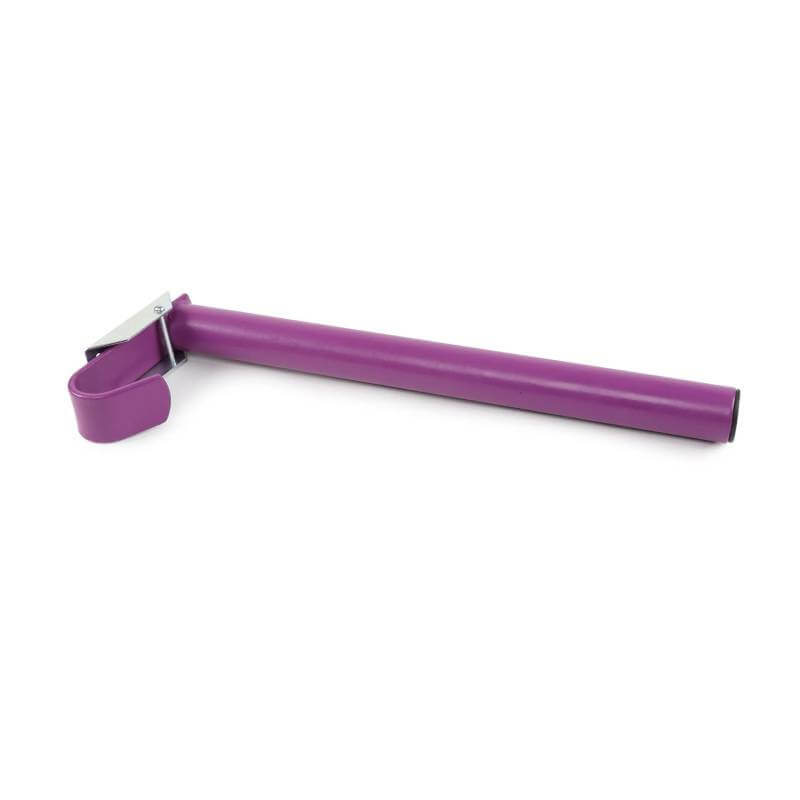 Shires EZI Saddle Folding Rack: purple metal tube with angled folding rack on one end.