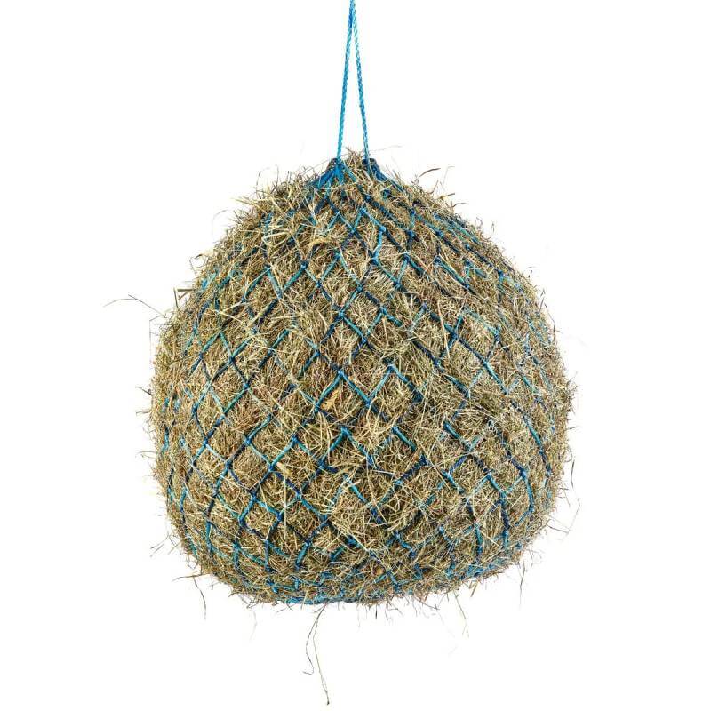 The Shires Deluxe Haynet is a strong haynet with durable blue netting for secure hay storage.