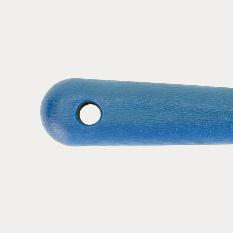 Ezi-Groom Shires Ezi-Groom Hoof Pick/Brush Blue, with brush and metal pick on white background.