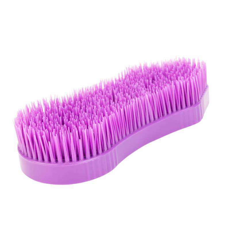 Ezi-Groom Shires Ezi-Groom Detangler Brush Purple with soft bristles, ergonomic handle for horses.