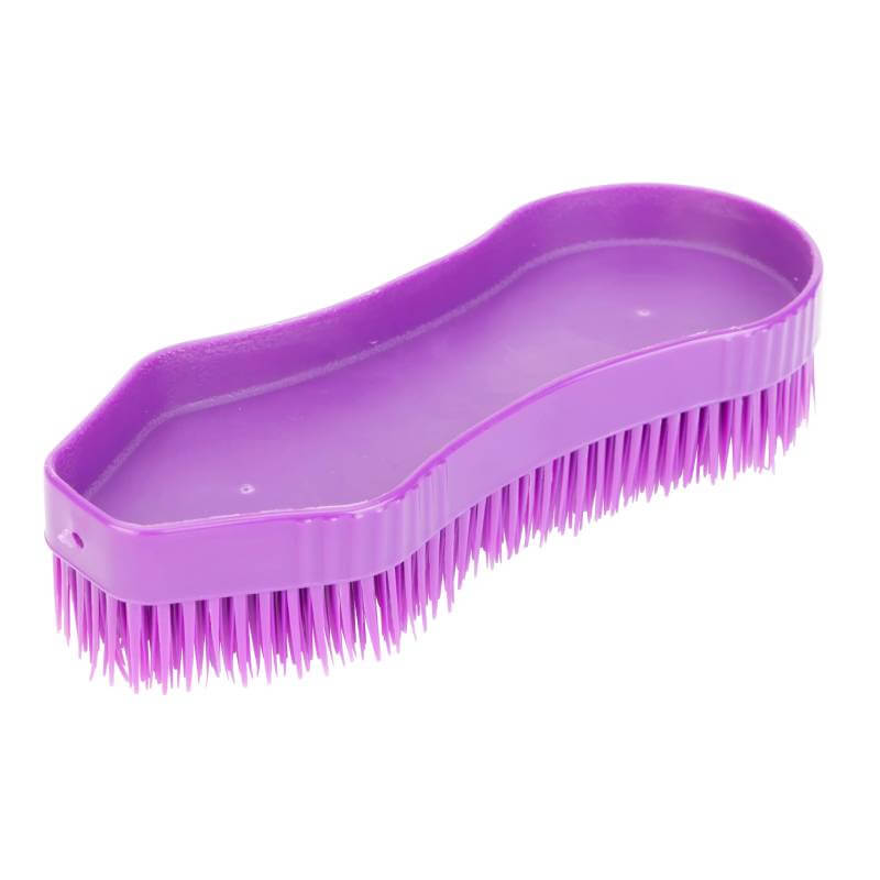 Ezi-Groom Shires Ezi-Groom Detangler Brush Purple with soft bristles, ergonomic handle for horses.