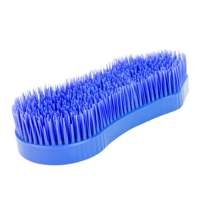 Ezi-Groom Shires Ezi-Groom Detangler Brush Blue with stiff bristles for horse grooming.