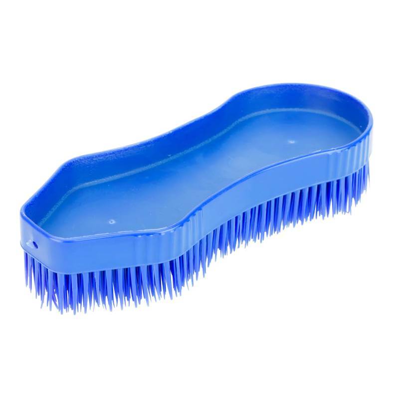Ezi-Groom Shires Ezi-Groom Detangler Brush Blue with stiff bristles for horse grooming.