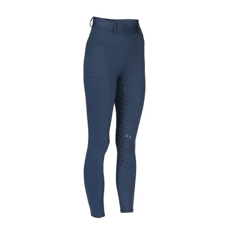 Aubrion Albany Riding Tights Navy: high-waisted with phone pocket and silicone grip seat.