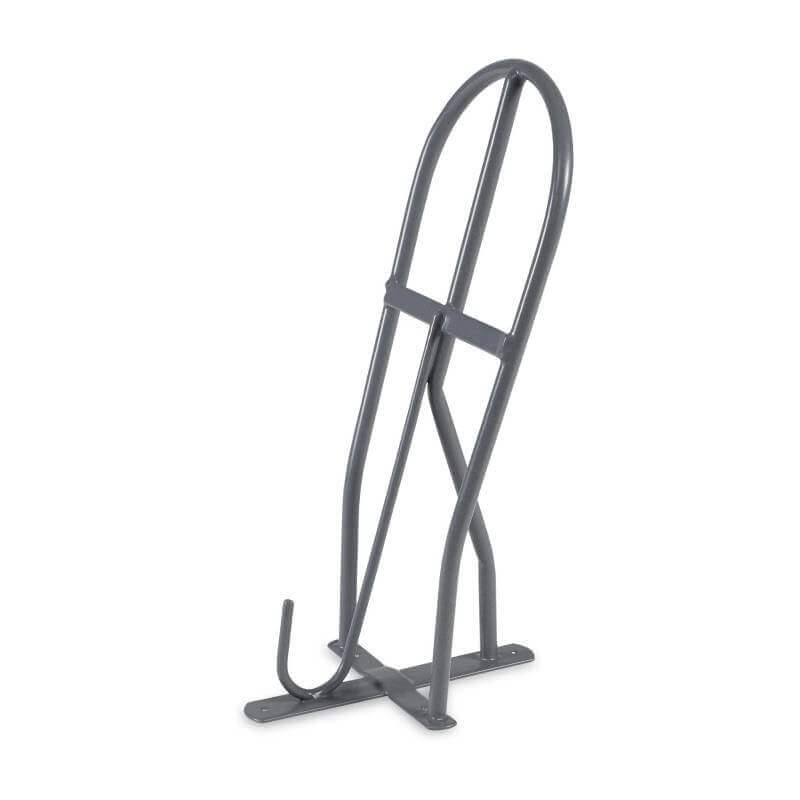 Shires Ezi Saddle Rack by Shires: plastic coated steel rack with tall curved back for one saddle.