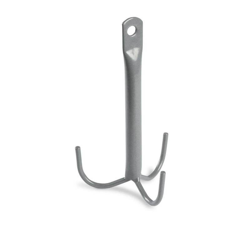 Shires EZI Cleaning Hook: sturdy three-pronged metal wall hook for bridles or cleaning.
