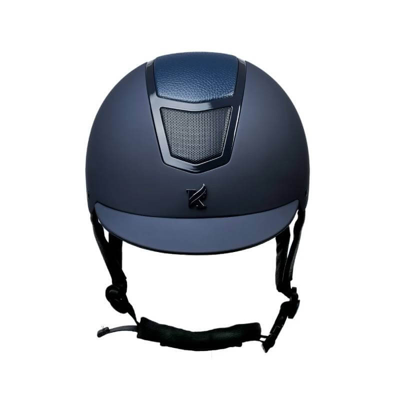 Karben Avena Riding Hat Navy with front vent and adjustable chin strap by Karben.