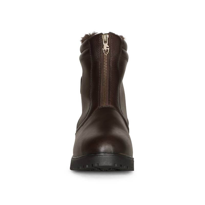 Front view of Moretta Atri Zip Country Boots with waterproof leather and rugged sole.