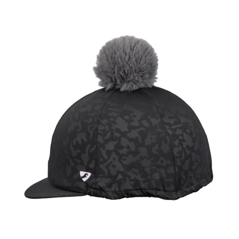 Aubrion Pom Pom Hat Cover Charcoal adds subtle style to your riding outfit.