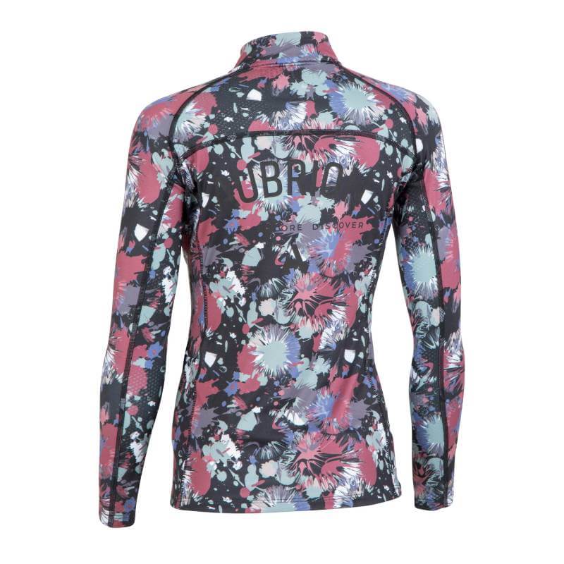 Aubrion React YR Abstract long sleeve baselayer with moisture management and floral design.