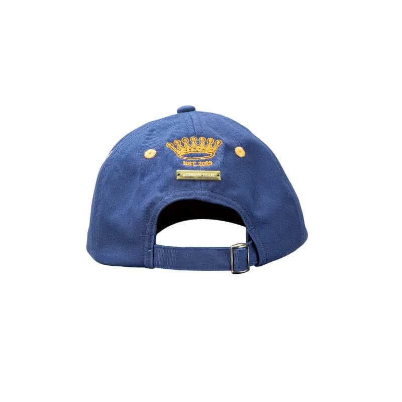 Aubrion Team Cap Midnight in cotton canvas with adjustable rear strap.