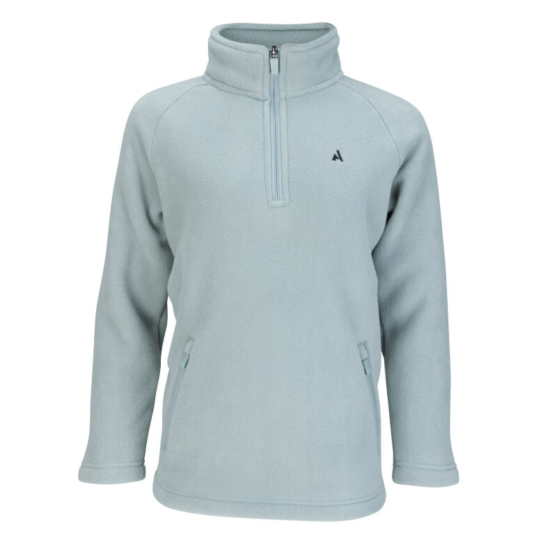 Aubrion React Half Zip Fleece YR Sage, light gray youth pullover with side pockets.
