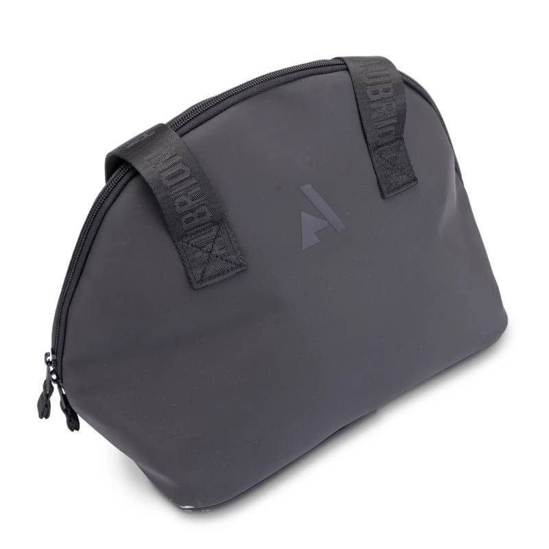 Aubrion React Hat Bag Black with two handles and a subtle front logo by Aubrion.