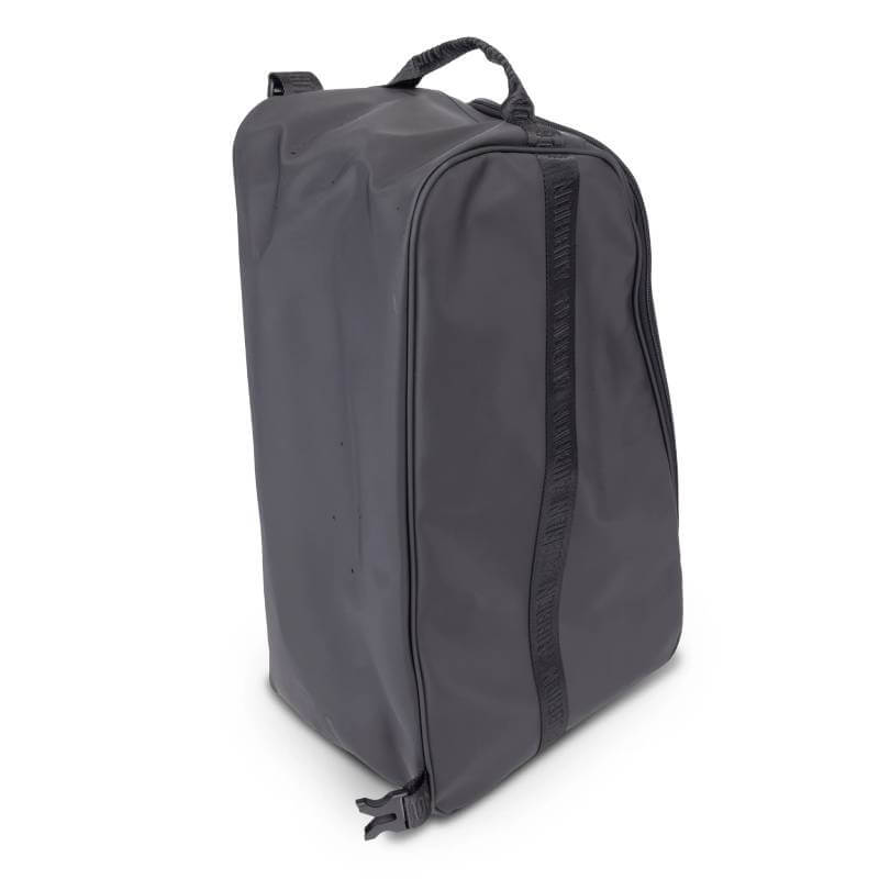 Aubrion React Long Boot Bag Black with zipper, handle, and padded protection by Aubrion.