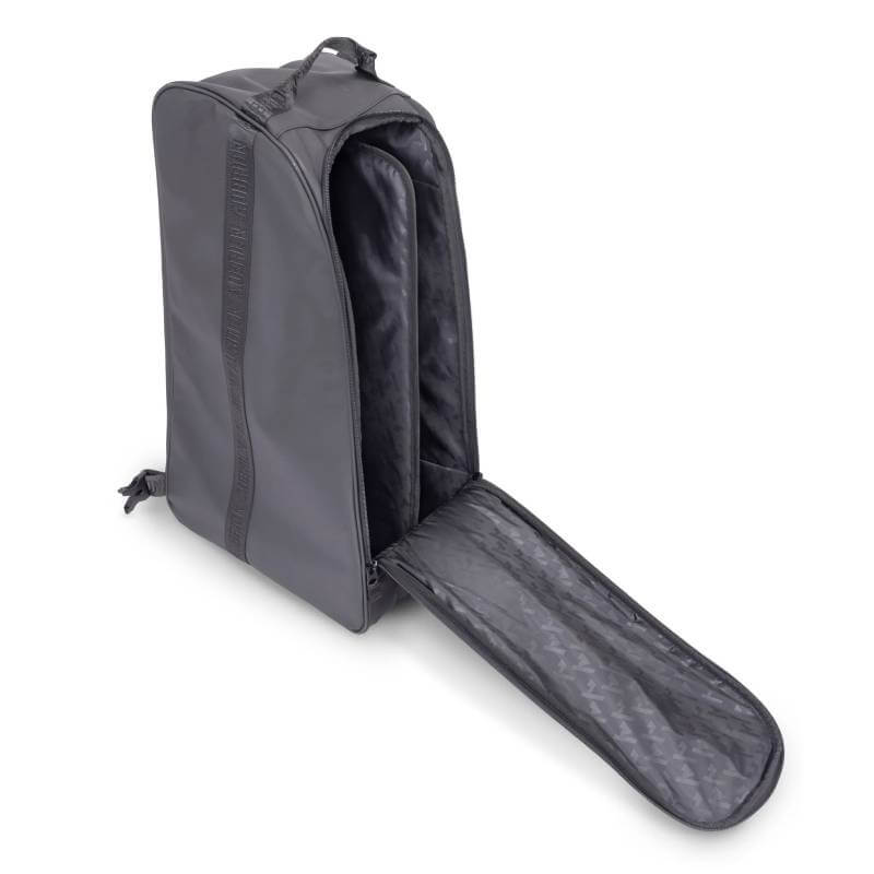 Aubrion React Long Boot Bag Black—padded protection with handle, by Aubrion.