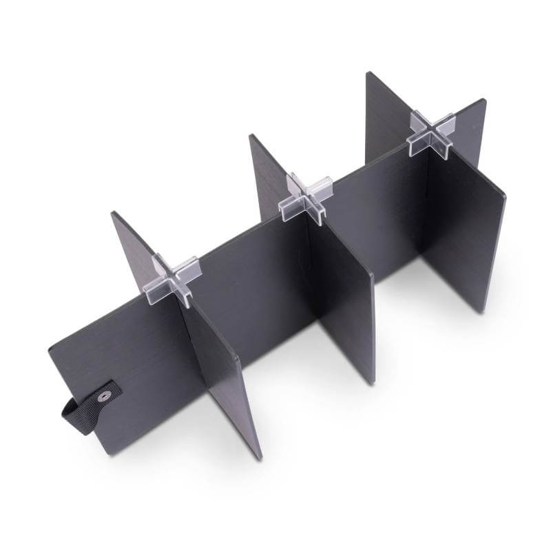 Aubrion React Grooming Kit Bag Black has 4 slots, plastic connectors—perfect for organizing.