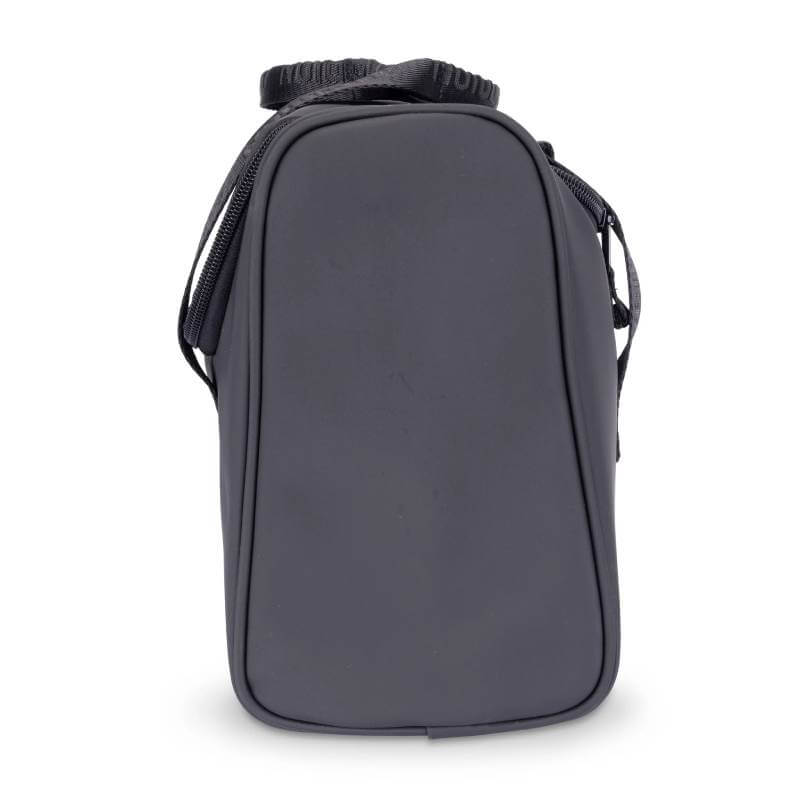 Side view of the Aubrion React Grooming Kit Bag Black with handle and zipper by Aubrion.