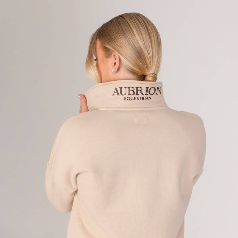 Aubrion Equestrian Quarter Zip Sweater Oat