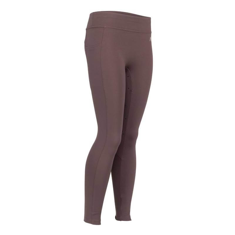 Aubrion Equestrian Winter Riding Tights Young Rider Espresso