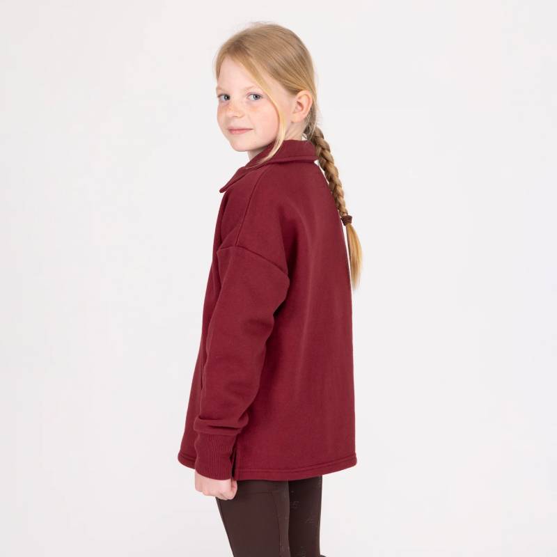 Aubrion Equestrian Quarter Zip Sweater Young Rider Port