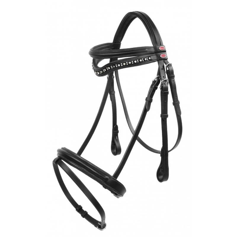 Whitaker John Whitaker Lynton Flash Bridle with crystal bejewelled browband, genuine leather.