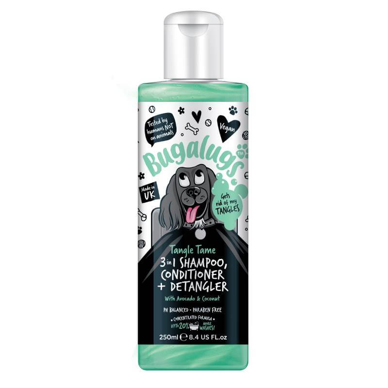 Bugalugs 3in1 Avocado & Coconut Tangle Tame Dog Shampoo & Conditioner, 250ml.