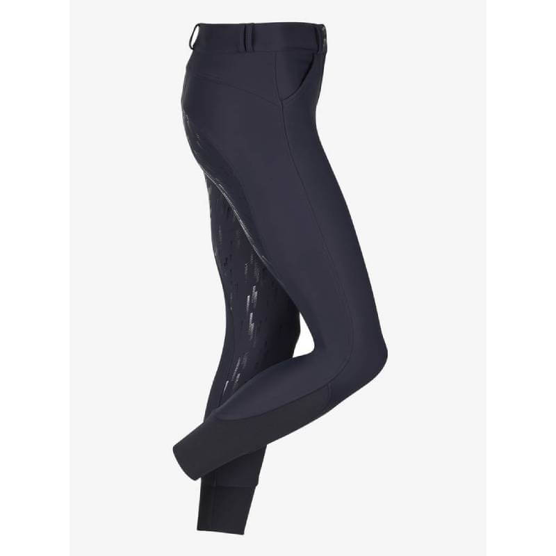 LeMieux My LeMieux DryTex Breeches: navy, knee grip, black ankle cuffs.