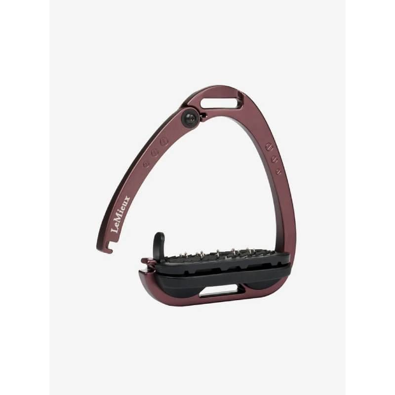 LeMieux Vector Balance Stirrup in Auburn with ergonomic footplate and textured tread.