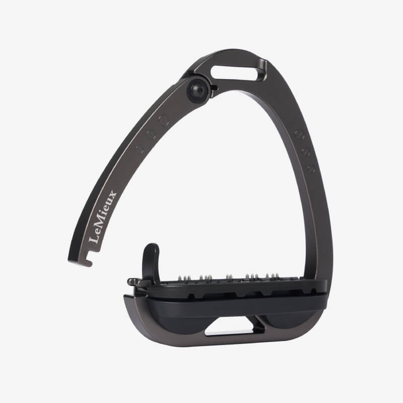 Two Lemieux Vector Balance Stirrup Carbon One Size by LeMieux on a white background.
