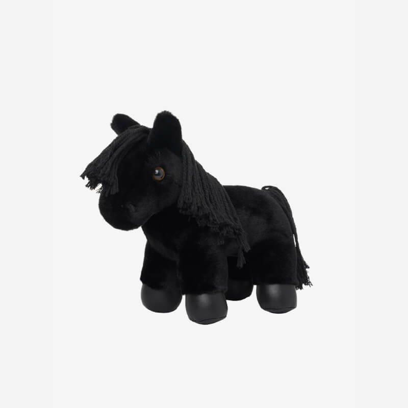 LeMieux Tiny Pony Skye plush with yarn mane and tail, by LeMieux, on a white background.