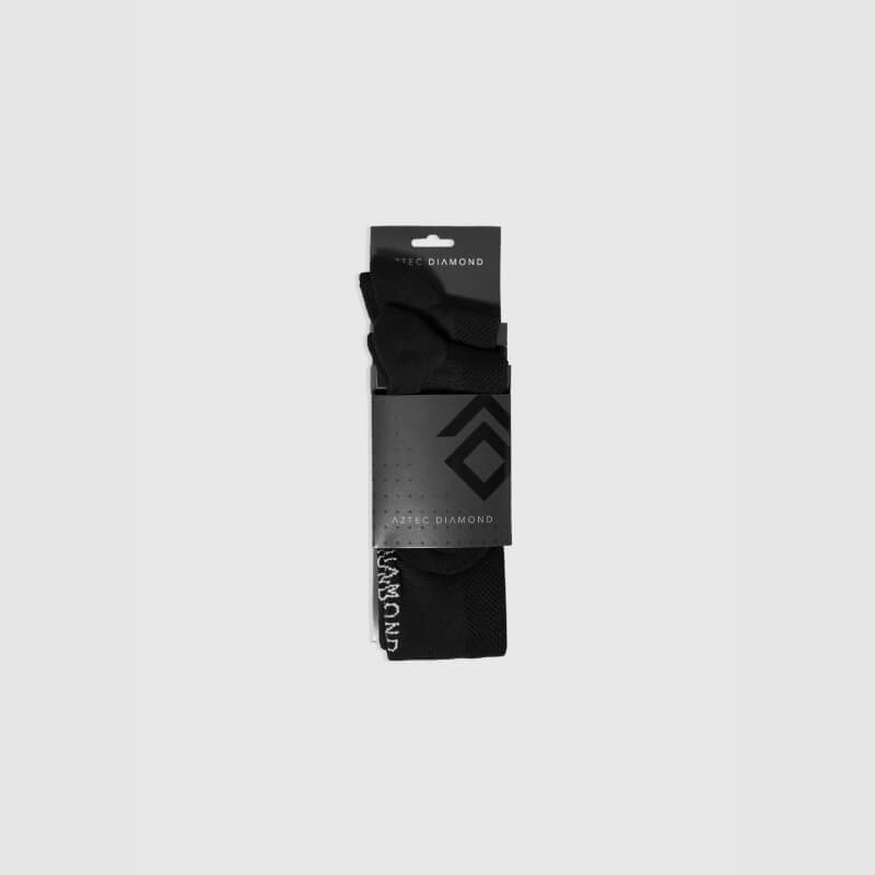 Aztec Diamond Technical Sock Navy 2pk in branded packaging on a light gray background.