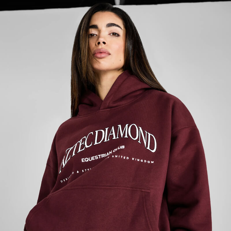 Aztec Diamond EQ Club Pull on Hoodie Cherry-Pet n Pony-Aztec Diamond