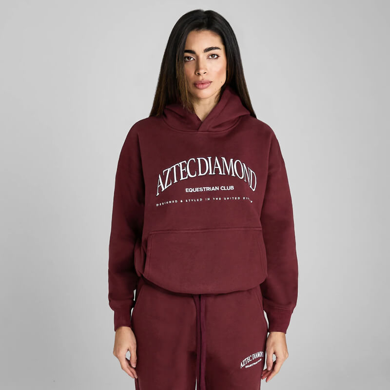 Aztec Diamond EQ Club Pull on Hoodie Cherry-Pet n Pony-Aztec Diamond