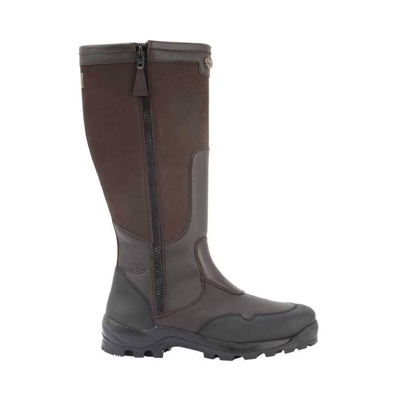 Le Chameau Turenne Fourrée Men's tall boots with side zipper and rugged Vibram sole.