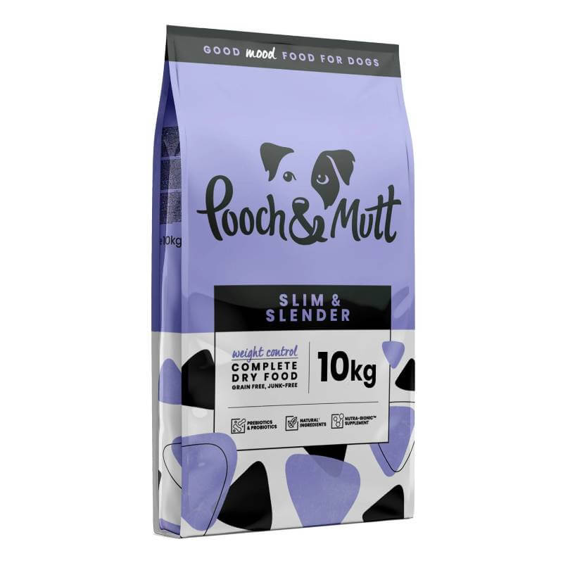 Pooch & Mutt Slim & Slender Premium Dog Food, 10kg, low fat & grain-free.