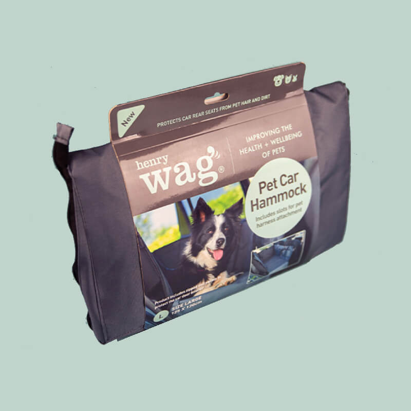 Henry Wag Pet Car Hammock is a durable car seat cover protecting seats from muddy paws.