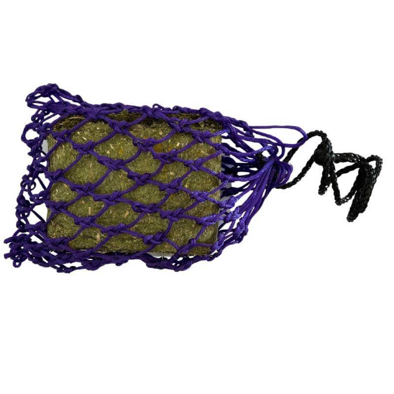Silvermoor Grassabix Haynet in pink and clear pack with purple and black net inside.