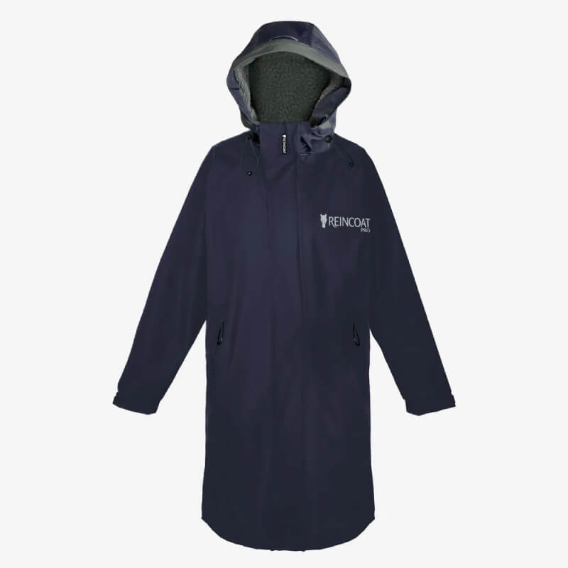 Reinwear Reincoat Pro Adult Midnight Navy displayed on a mannequin with chest logo.