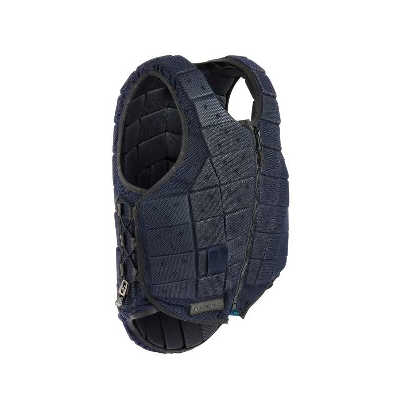 Racesafe Motion 3 Adults Body Protector Navy with front zip, side straps & BETA level 3 protection.